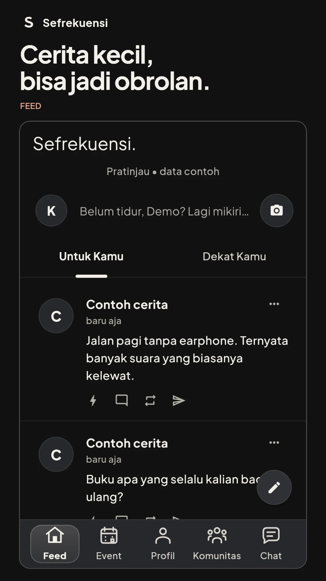 Sefrekuensi: Komunitas & Chat screenshot