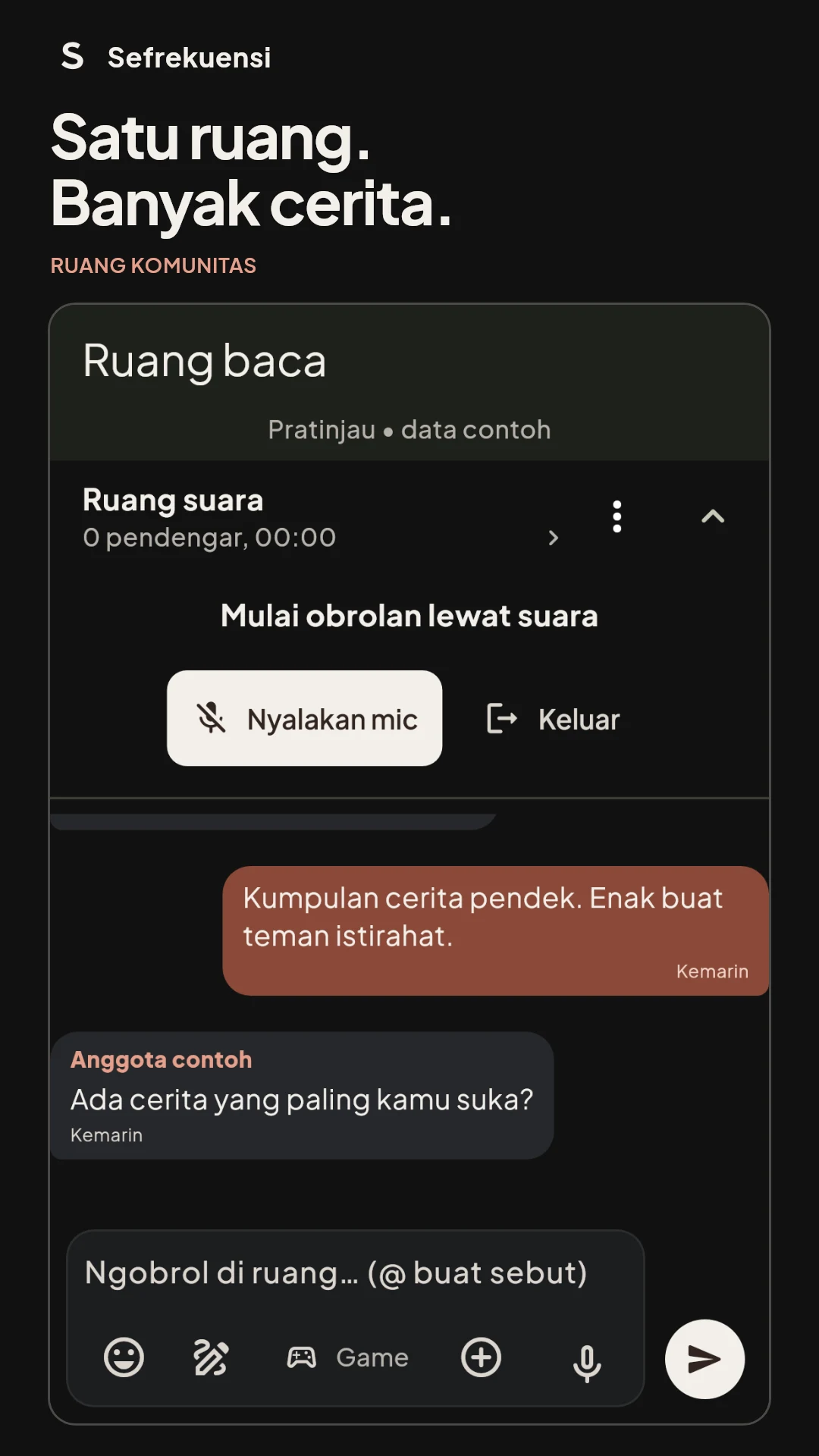 Sefrekuensi: Komunitas & Chat screenshot